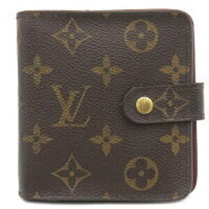 Louis Vuitton Compact Zip Bi fold Wallet Monogram Canvas Brown